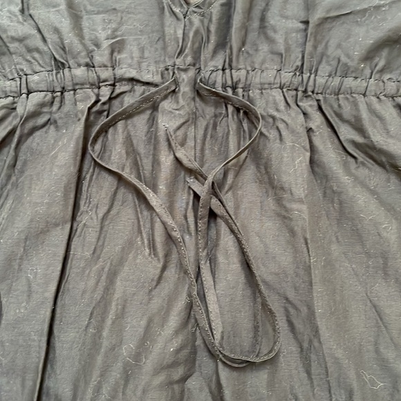 Seafolly swim beach coverup black elastic waist embroidery sleeves and trim sz M - Picture 7 of 13